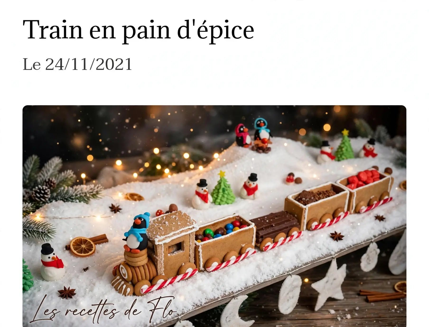 Train en pain d'épice